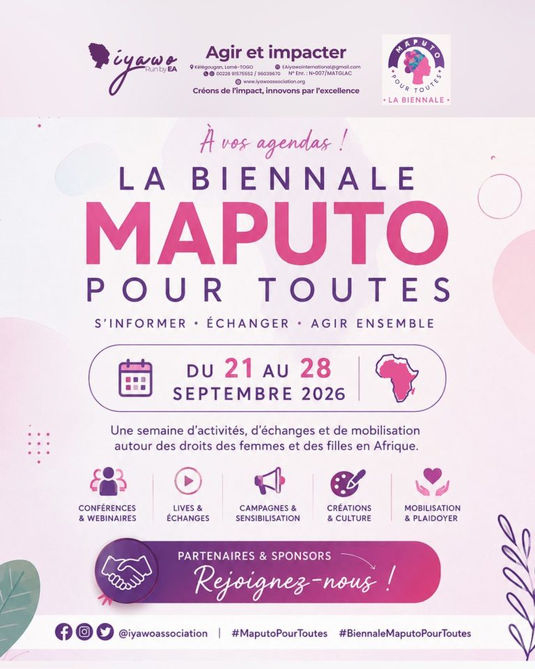 LA BIENNALE MAPUTO POUR TOUTES EN SEPTEMBRE 2026
